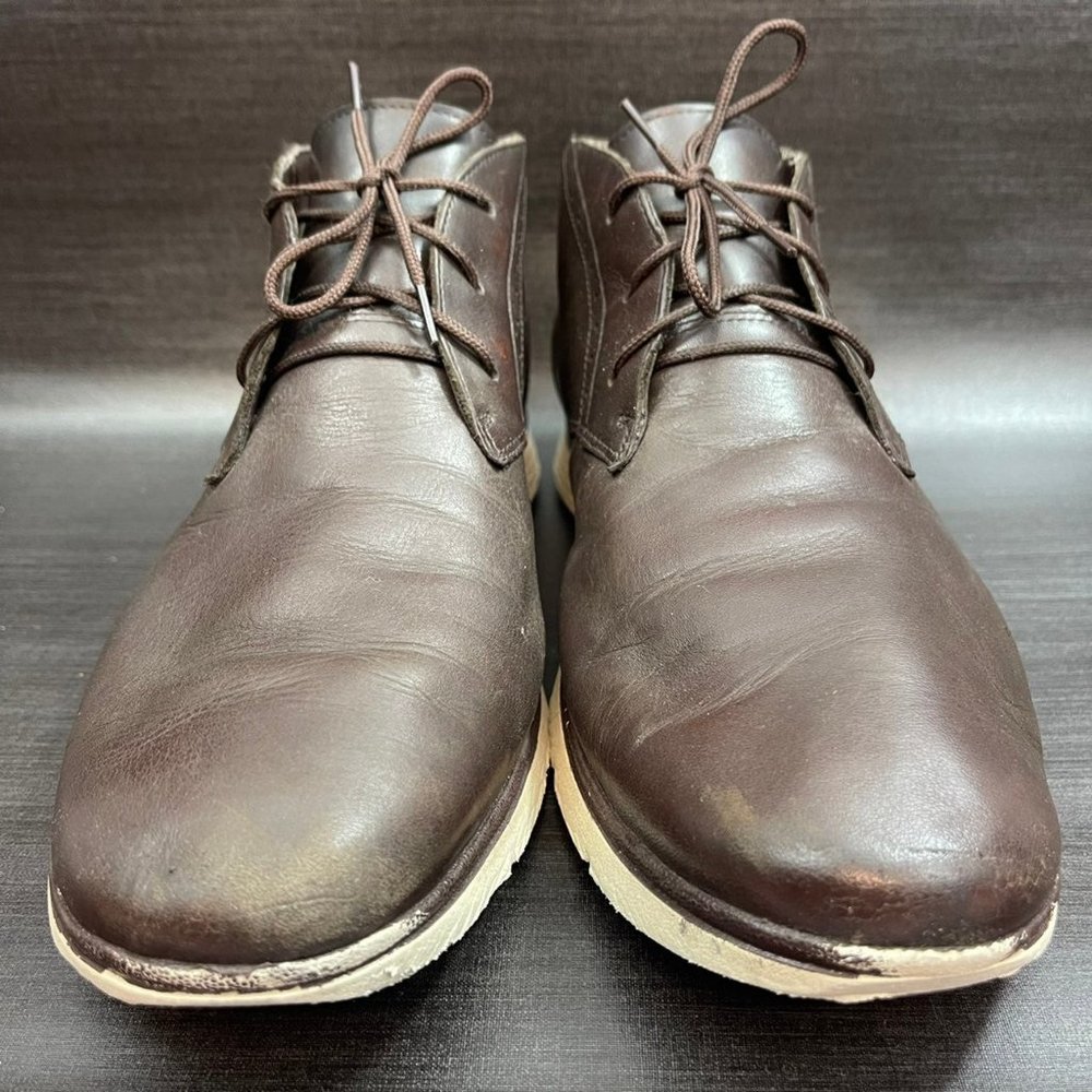 Timberland Franklin Park Chukka Boots Men's Size 12 Brown Leather Lace Shoes - Picture 7 of 11